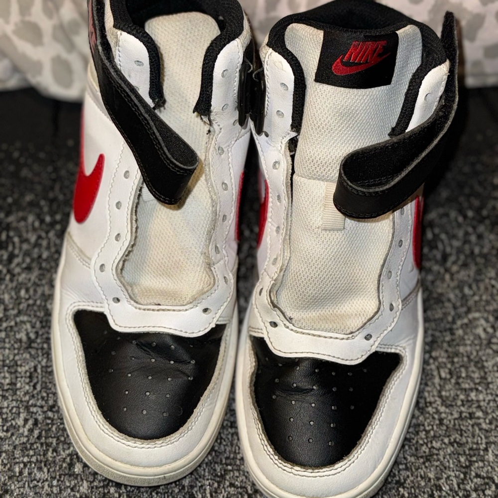 Nike Kids' White and Red High-Top Sneakers